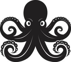 aquatisch versieringen Octopus embleem ontwerp diep water dynamiek Octopus icoon vector