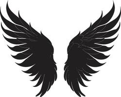 goddelijk straling emblematisch engel icoon etherisch elegantie engel Vleugels vector