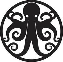 geïnkt impressies Octopus icoon vector marinier mozaïek- Octopus logo ontwerp