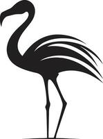 roze paradijs vogel embleem vector icoon tropisch majesteit flamingo embleem ontwerp icoon