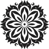 etherisch elegantie mandala icoon embleem rustig tondo emblematisch mandala icoon vector