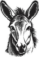 volhardend elegantie iconisch ezel vector paarden embleem ezel logo ontwerp