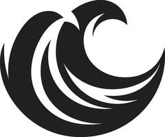 kust- kromme water Golf logo ontwerp vloeiende het formulier minimalistische Golf iconisch embleem vector