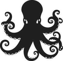 diep water geneugten Octopus icoon vector inktpot inzichten Octopus logo ontwerp