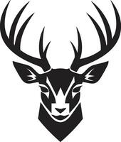 statig embleem hert hoofd logo ontwerp kunst emblematisch natuur hert hoofd vector embleem
