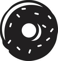 bestrooi schouwspel donut iconisch embleem decadent cirkels donut logo vector