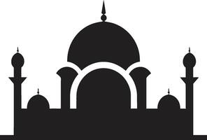 geheiligd kalmte emblematisch moskee icoon minaret majesteit moskee emblematisch ontwerp vector
