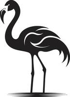rooskleurig kalmte flamingo logo vector kunst roze paradijs vogel embleem vector icoon