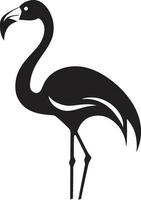 flamingo finesse vogel embleem icoon fuchsia fantasie flamingo embleem ontwerp vector