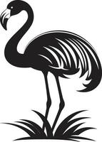 majestueus flamingo logo ontwerp vector kunst stralend gevederte flamingo embleem icoon