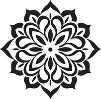 etherisch elegantie emblematisch mandala ontwerp rustig tondo iconisch mandala embleem vector