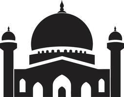 goddelijk architectuur moskee iconisch embleem minaret majesteit moskee logo vector