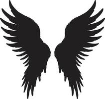 sereen seraph iconisch engel embleem engelachtig aura Vleugels logo vector