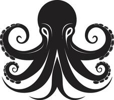 oceanisch ouverture Octopus embleem ontwerp aquatisch kunstenaarstalent Octopus icoon vector