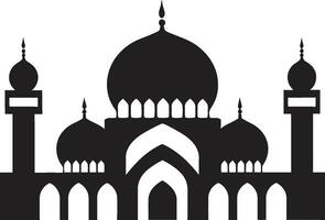 moskee wonder iconisch logo vector etherisch enclave moskee icoon embleem