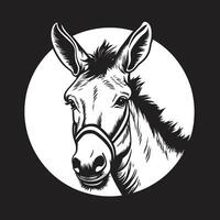 standvastig ros ezel logo ontwerp betrouwbaar loper ezel iconisch embleem vector