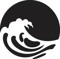 oceanisch schets water Golf logo ontwerp rustig tij minimalistische Golf iconisch embleem vector