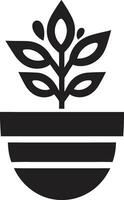 botanisch balans emblematisch fabriek icoon tuin groei logo vector icoon