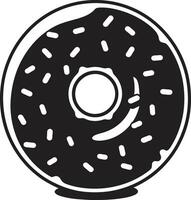 geglazuurd goedheid donut logo ontwerp bestrooi schouwspel donut iconisch embleem vector