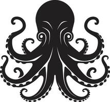 ondergedompeld stijl emblematisch Octopus icoon koppotigen creativiteit logo vector icoon