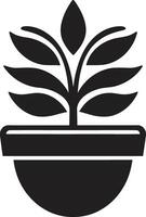 groenblijvend elegantie emblematisch fabriek icoon fotosynthetisch trots logo vector icoon