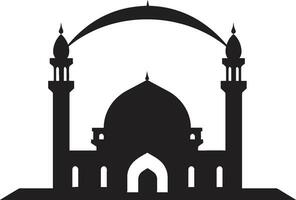overladen oase emblematisch moskee ontwerp Islamitisch wonder moskee iconisch embleem vector