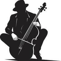 melodieus meesterschap gitarist logo vector tokkelen serenade musicus embleem ontwerp