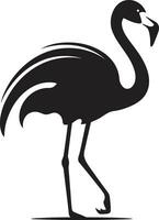 levendig gevederte flamingo embleem ontwerp icoon flamingo finesse logo ontwerp vector kunst