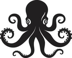 diep water geneugten Octopus icoon vector inktpot inzichten Octopus logo ontwerp