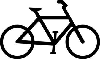 gemakkelijk silhouet fiets vector illustratie