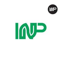 brief inp monogram logo ontwerp vector