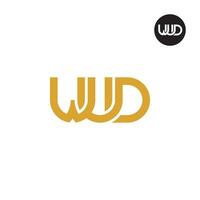 brief wud monogram logo ontwerp vector