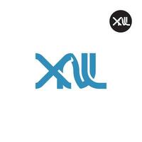 brief xnl monogram logo ontwerp vector