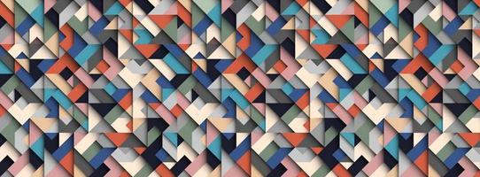 kleurrijke abstracte geometrische achtergrond, 3D-effect, trendy kleuren vector