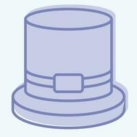 icoon top hoed. verwant naar hoed symbool. twee toon stijl. gemakkelijk ontwerp bewerkbaar. gemakkelijk illustratie vector