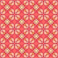 geel rood mandala bloemen creatief naadloos ontwerp achtergrond vector