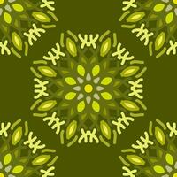 naadloos patroon groen munt olijf- Woud mandala bloemen creatief ontwerp achtergrond vector illustratie
