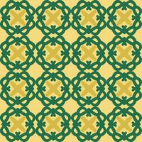 groen olijf- geel mandala kunst naadloos patroon bloemen creatief ontwerp achtergrond vector illustratie