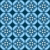 blauw turkoois aqua menthe mandala kunst naadloos patroon bloemen creatief ontwerp achtergrond vector illustratie