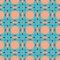 blauw roze mandala kunst naadloos patroon bloemen creatief ontwerp achtergrond vector illustratie