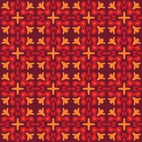 oranje rood perzik mandala kunst naadloos patroon bloemen creatief ontwerp achtergrond vector illustratie