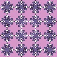 Purper magenta paars lavendel mandala bloemen creatief naadloos patroon ontwerp achtergrond vector illustratie