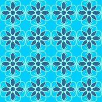 blauw turkoois aqua menthe wijnoogst bloemen interieur naadloos vlak ontwerp achtergrond vector illustratie