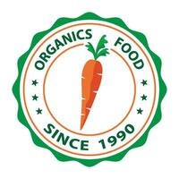 vrij vector wortel logo sjabloon, biologisch voedsel insigne logo sjabloon