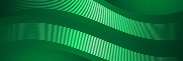 abstract bedrijf donker groen Golf achtergrond met gloeiend lijnen vector