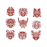 Afrikaanse tribal masker logo illustratie vector