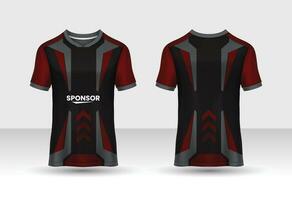 sport jersey en t-shirt sjabloon sport jersey ontwerp vector mockup. sportontwerp voor voetbal, racen, gaming-jersey. vector.