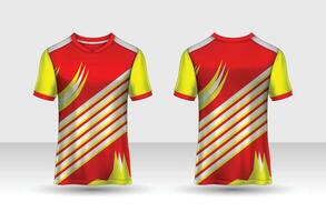 sport- Jersey t-shirt ontwerp concept vector sjabloon, Amerikaans voetbal Jersey concept met voorkant en terug visie voor krekel, voetbal, volleybal, rugby, tennis en badminton uniform