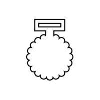 medaille sjabloon icoon vector. prijs vorm illustratie teken. medaille laser snijdend symbool of logo. vector