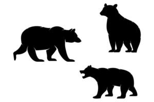 divers beer silhouetten Aan de wit achtergrond, beer icoon reeks vector